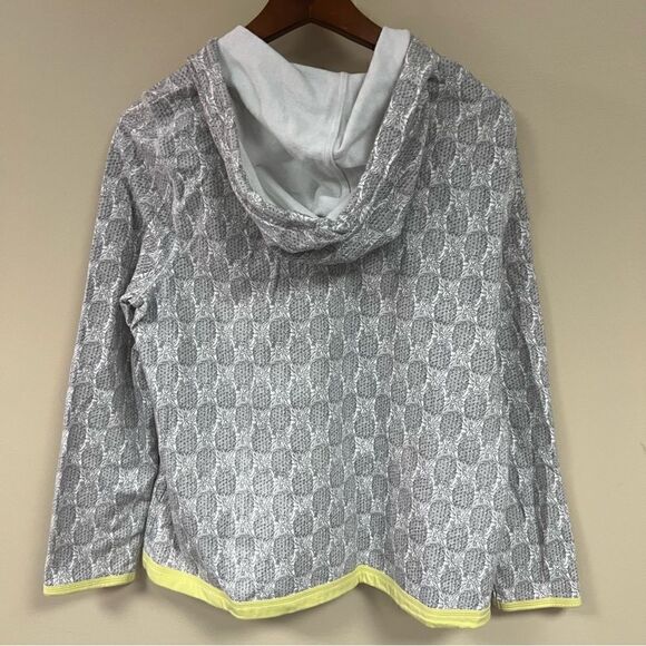 👠Talbots zip up pineapple print sweatshirt Size L - Picture 4 of 5